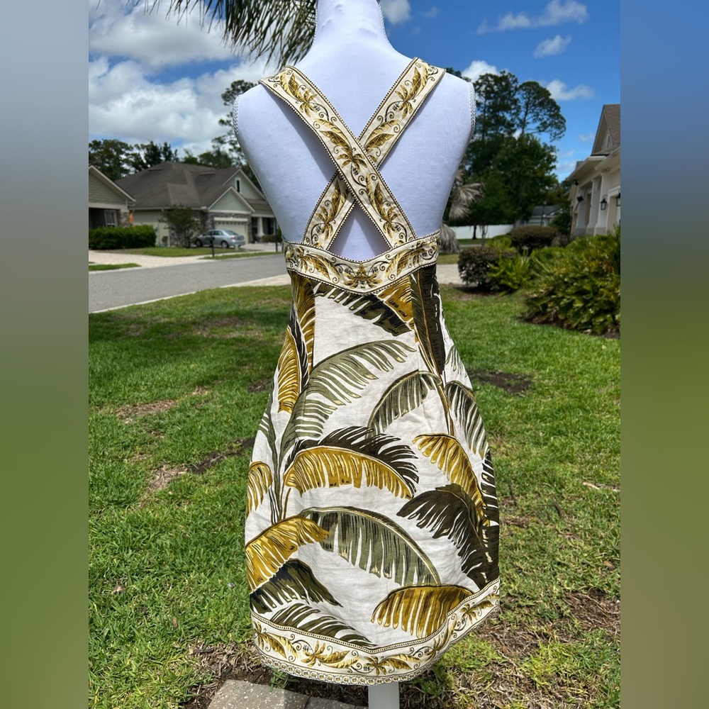 NWT🌷FARM Rio Trancoso Sand Sweetheart Neckline Sleeveless Mini Dress - Picture 11 of 16